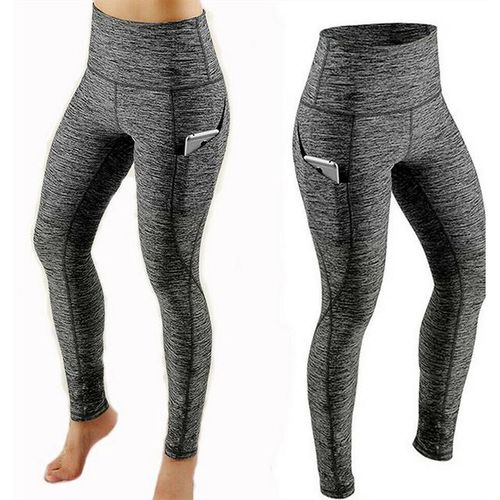 Generic Slim Fit High Waist Sport Pants With Pockets Tummy Control