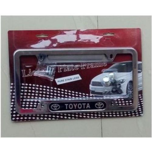 Generic Toyota Stainless Steel License Plate Frame.