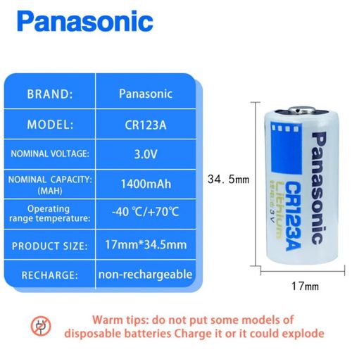 Generic Panasonic CR123A Photo Lithium Battery