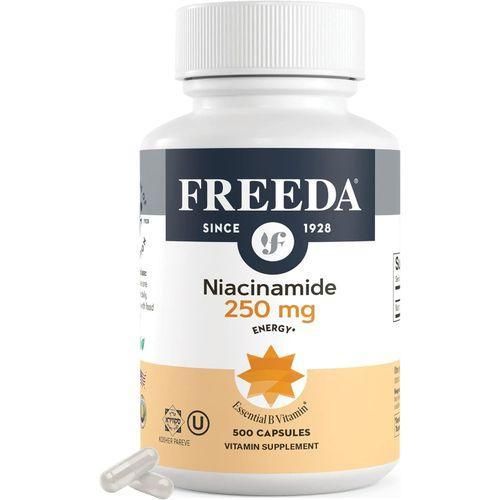 product_image_name-FREEDA-	Niacinamide Vitamin B3 250Mg - 500 Capsules No Flush Niacin Formula-1