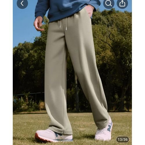 Fashion Asake Oversized Baggy Joggers  cream