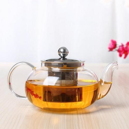 Leaf Tea Pot Infuser Strainer Kettle Heat Resistant Loose Glass Stainless  Steel