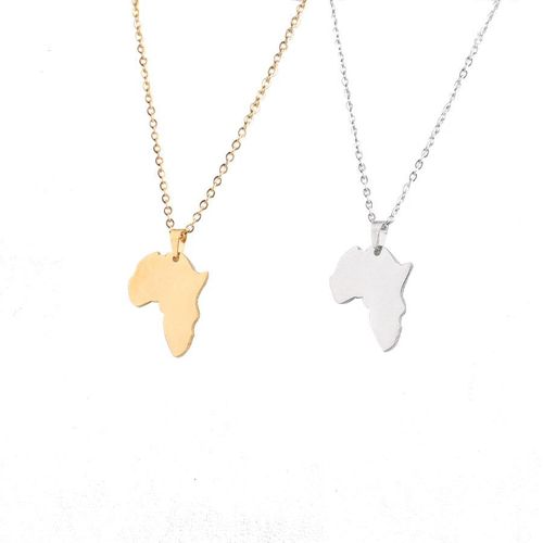 Amazon.com: 1.3Cm Mini Africa Map Pendant And Necklace Women Girls Gold  Jewelry Small Map African : Clothing, Shoes & Jewelry