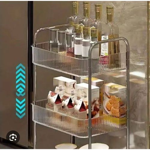 product_image_name-Generic-Multi-Purpose Steel Trolley Shelves - 3 Layers Rolling Cart-1