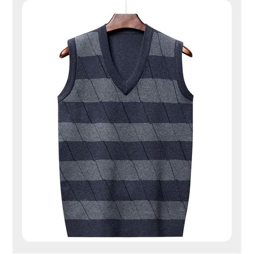 Fashion Quality Men Knitting Vest Sleeveless Sweaters