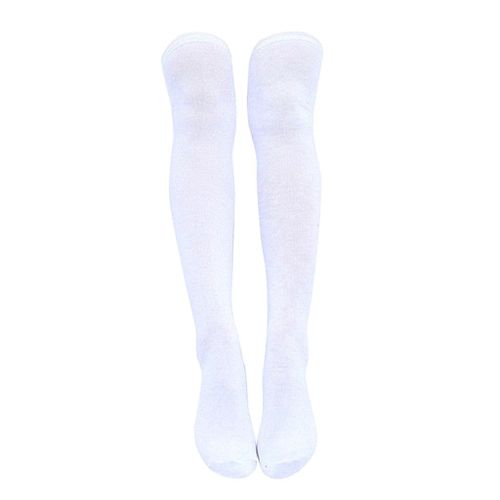 Generic Women Extra Long Plain Thigh High Socks Soft Cotton Stocking ...