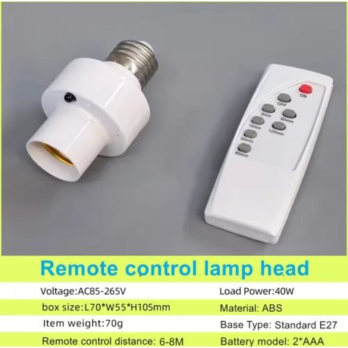 Generic E27 Infrared Wireless Remote Control Smart Timer Light Bulb Holder - image 6