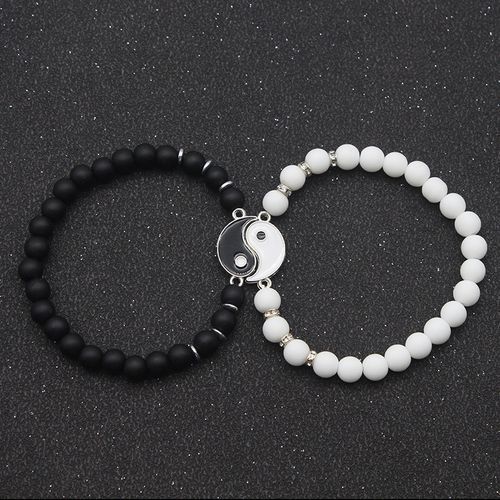 2 PCS Gold Crown Long Distance Couple Bracelets CZ Beads Matching Bracelet  Gifts | eBay