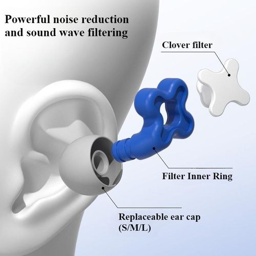 product_image_name-Generic-Silicone Anti-noise Earplugs, Swimming Earplugs, Reusable,Four-leaf clover- Purple-8