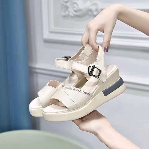 Fashion Ladies Fashion Sandals Wedge Heels Large Size Flat Sandals