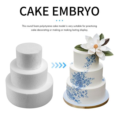 Lomubue 4/6/8inch Round Foam Cake Dummy Sugarcraft Flower Decor Practice  Model - Walmart.com