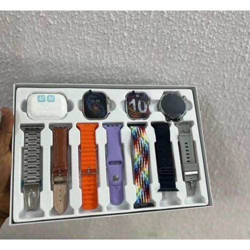 Generic i90 SMARTWATCH SUITE WITH 7 STRAPS 3 WATCHES AND EARBUD