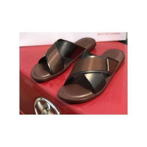 product_image_name-Fashion-Men's Cross Pam Slippers - Black / Brown-1