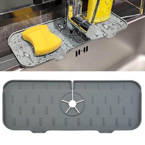 3PCS Silicone Sink Faucet Mat for Kitchen Sink Splash Guard