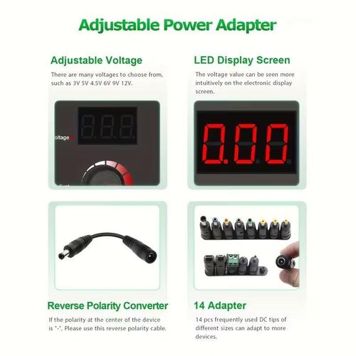 product_image_name-Generic-Power adapter with multiple interfaces, multi-functional laptop charger with adjustable universal interface-5