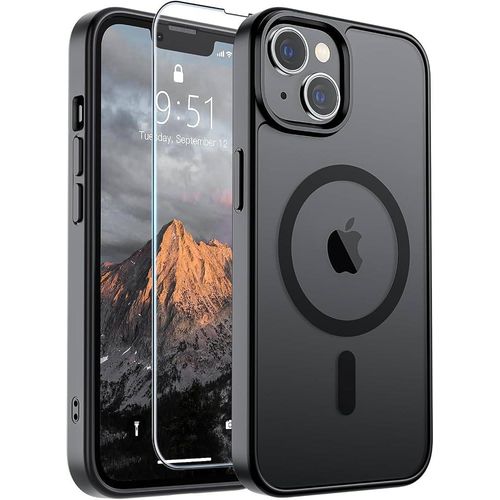 Generic iPhone 13/14 Anti-Slip MagSafe Magnetic Shockproof Case(Black)
