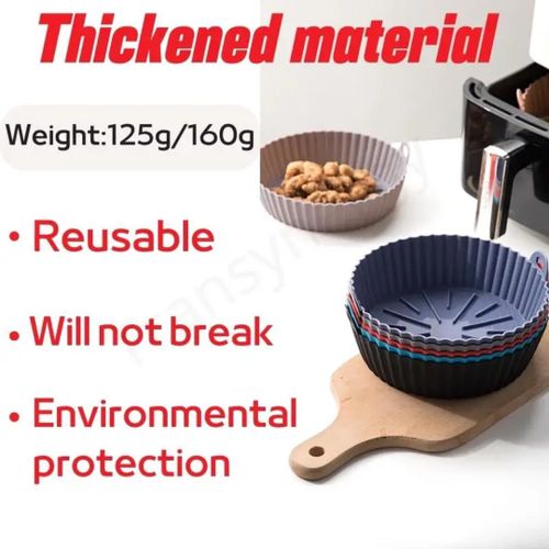 product_image_name-Generic-2in1 High Quality Reusable Silicone Airfryer Liner plate -6