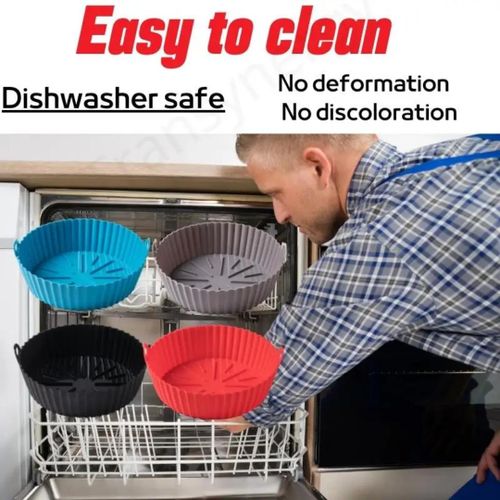 product_image_name-Generic-2in1 High Quality Reusable Silicone Airfryer Liner plate -8