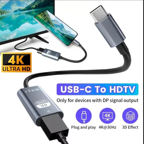 Generic Type-C to HDMI Converter Adapter Cable - 4K@60Hz Video Transmission - image 2