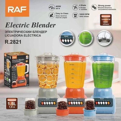 RAF 2-in-1 Electric Blender With 1.5L Plastic Jar