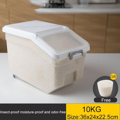 10kg Large Flour Container Rice Dispenser Food Storage Box for Kitchen