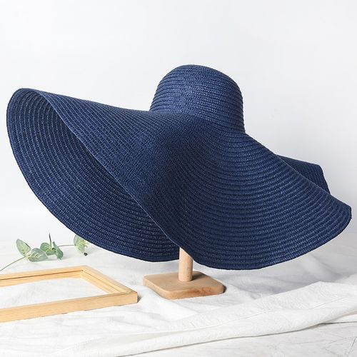 Oversized Beach Straw Hats Oversized Beach Straw Hats For Women Floppy  Straw Sun Hat Women's Wide Brim Straw Hat Packable Beach Sun Protection Hat  