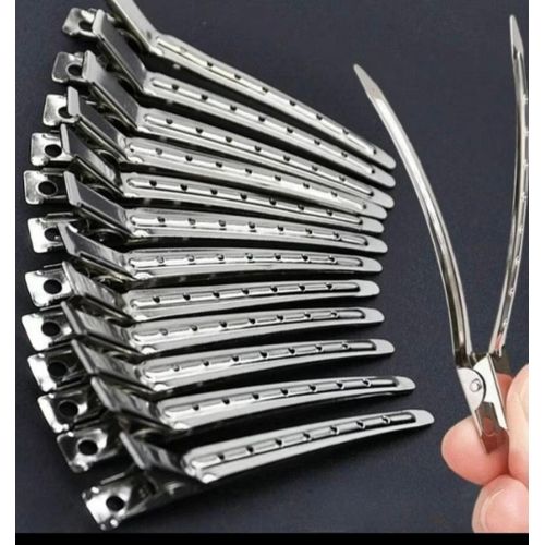 Clo 12pcs sectioning hair clip- Silver hair clips