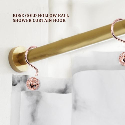 915 Generation Rose Gold Shower Curtain Hooks Rings,Set of 12