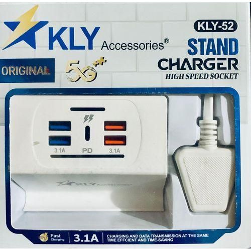 product_image_name-Generic-Kly 5-in-1 USB + PD TypeC FAST CHARGING POWER SOCKET- 3.1A-1