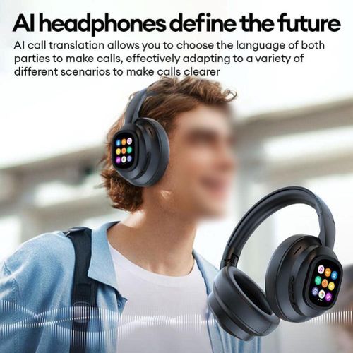 Modio Smart Touch Wireless Headphones Real Time, 169 Languages, With Detachable LCD Touch Screen, - image 3