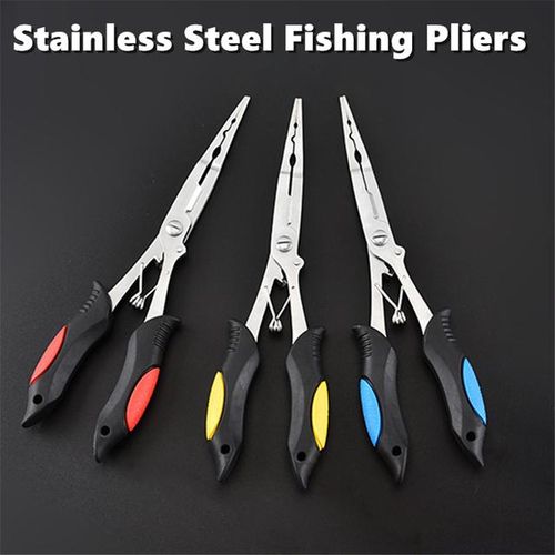 Generic Multi-Functional Fishing Pliers Comfortable Grip Ergonomics  Stainless Steel Fishing Pliers Fishing Accessories Pliers Angling