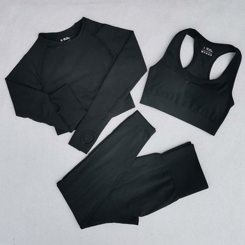 Summer Seamless Yoga Shorts Set Gym Sports Suit Women Workout