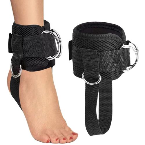 Generic 2PCS Adjustable Ankle + Foot Straps - D-Ring Leg Training Attachment for Cable Machines & Resistance Bands - image 2