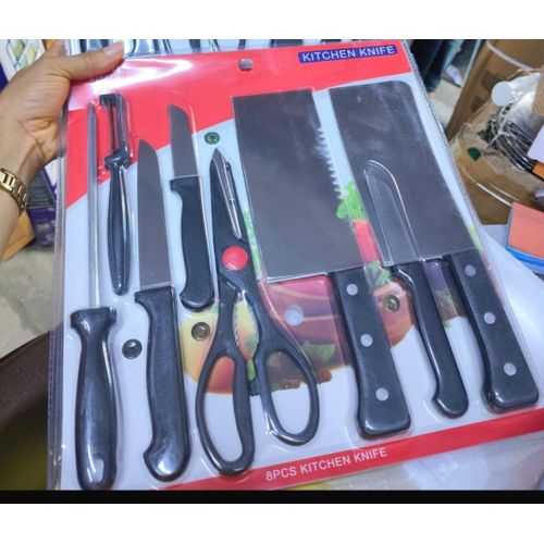 Generic 8-Piece Kitchen Knife Set – Multi-Purpose Kitchen Cutting & Peeling Tools