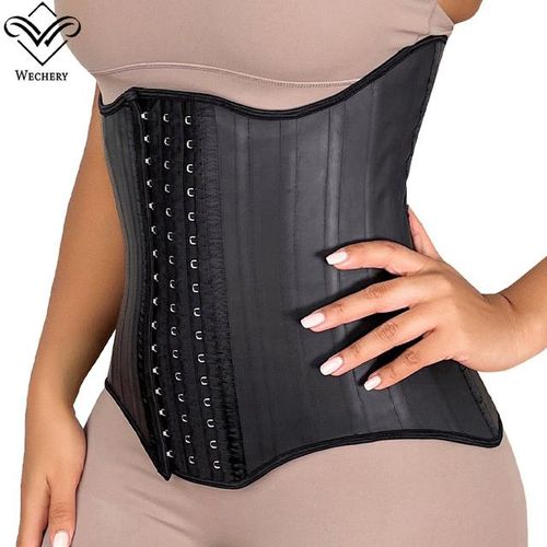 colombian waist trainer 25 steel bones latex corset body shaper