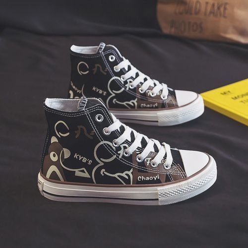 Fashion New High Top Canvas Shoes Women Running Sports Casual Shoes ...