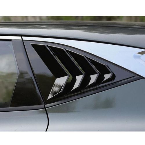 Generic Unique Quality Plastic Rear Window Vents Covers - Black