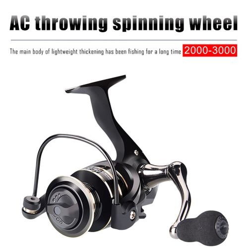 Generic Spool Fishing Reel Metal Stainless Steel Handle Spinning