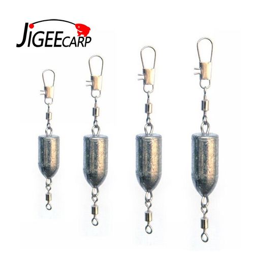 Generic JIGEECARP 10g To 80g Weight Fishing Sinker Rolling Swivel