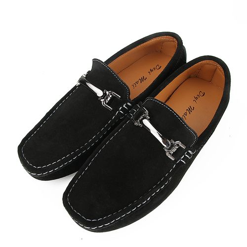 Fashion Men Suede Loafers Moccasins Fashion Driving Shoes - Black ...