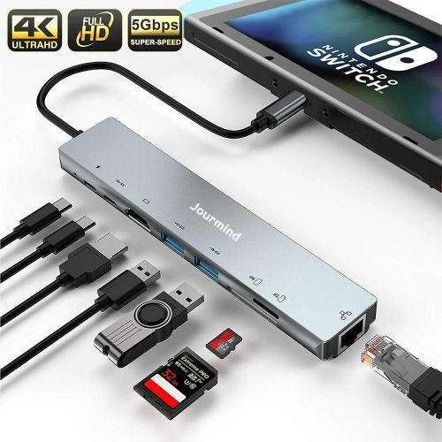 Jourmind 8 In 1 USB C Adapter,Type C HUB Ethernet HDMI Adapter - image 3