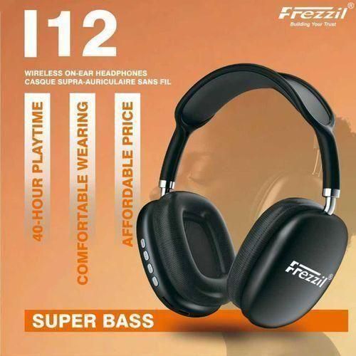 Frezzil  I12 Headphone Wireless Bluetooth Stereo -Black - image 3