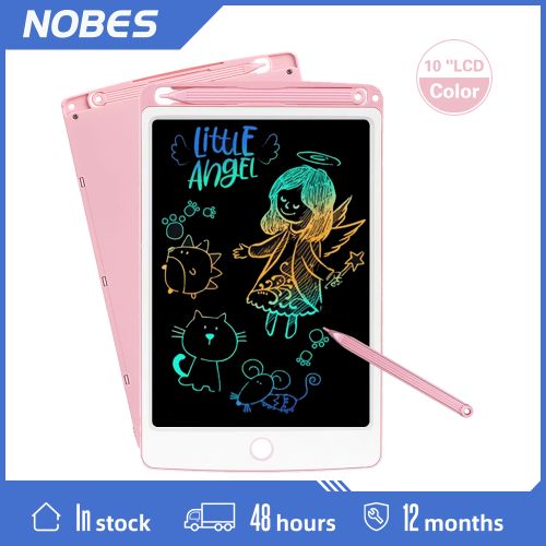 pink)colorful Lcd Writing Tablet, 10 Inch Kids Drawing Tablet With Magic  Slate Pen Portable Board For Paperless Writing And Drawing, Kids And Adults