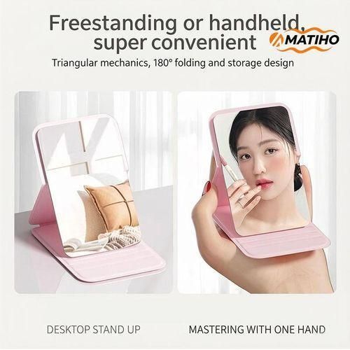 Fashion Foldable Mini Hand Mirror, Pocket Size Portable Makeup Mirror