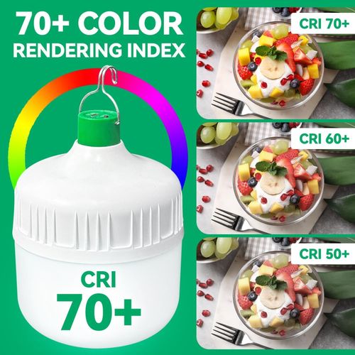 QCWOLVES Rechargeable Touch Light Bulb Emergency Lamp with Hanging Hook, Dimmable 3 Modes, for Home Outdoor - image 5