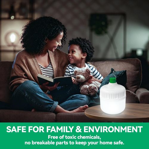 QCWOLVES Rechargeable Touch Light Bulb Emergency Lamp with Hanging Hook, Dimmable 3 Modes, for Home Outdoor - image 6
