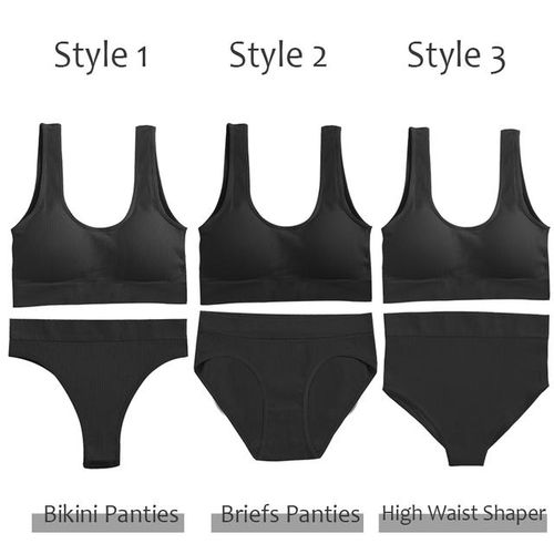 FINETOO Women Bra Panties Set Push Up Bras Sexy G-String Thong