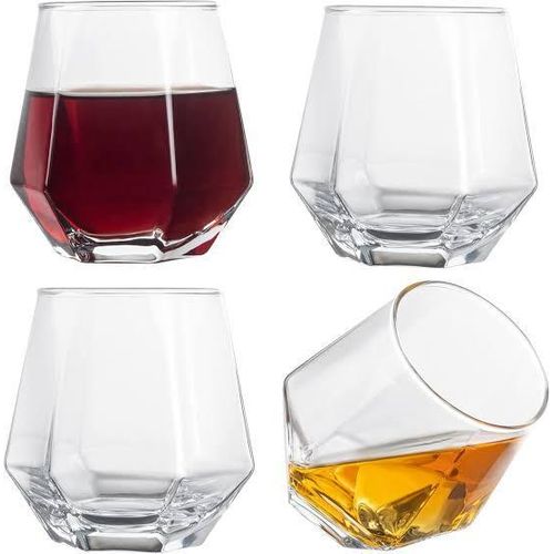 Generic Beautiful diamond Shape whiskey/ Cocktail glass cup 6 pcs
