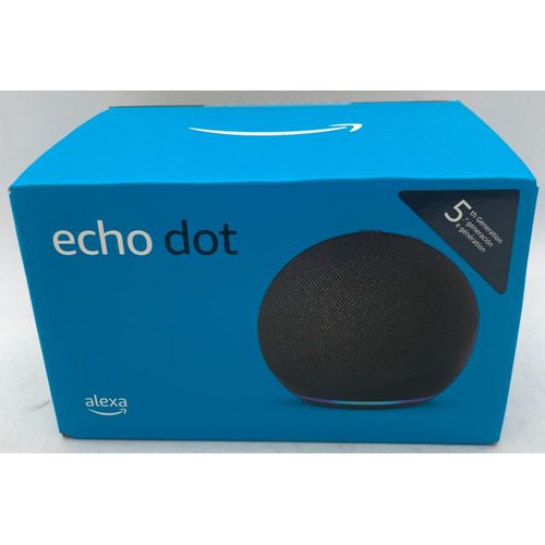 Echo Dot (5th Gen, 2022 release) | International Version with US Power  Adaptor | Smart speaker with Alexa | Charcoal