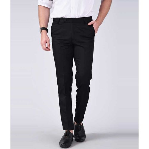 Fashion Men's Smart Corporate Quality Black Trouser (Men's Quality Plain  Suit Trouser)
